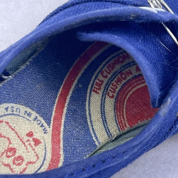 Vintage Canvas Boys Comfort Cushion Blue Sneakers Size 5 Made In USA - Picture 12 of 16